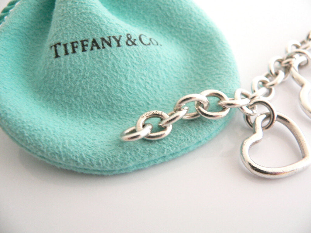 Tiffany & Co Hearts Dangle Bracelet Bangle Link Silver Return To Tiffany  Love