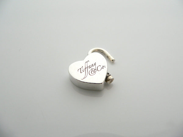Tiffany & Co Silver Notes Heart Padlock Pendant Charm 4 Necklace Bracelet Gift