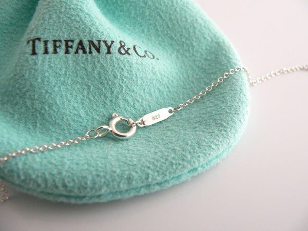Tiffany & Co Silver Blue Chalcedony Fascination Bead Necklace Pendant Gift Pouch