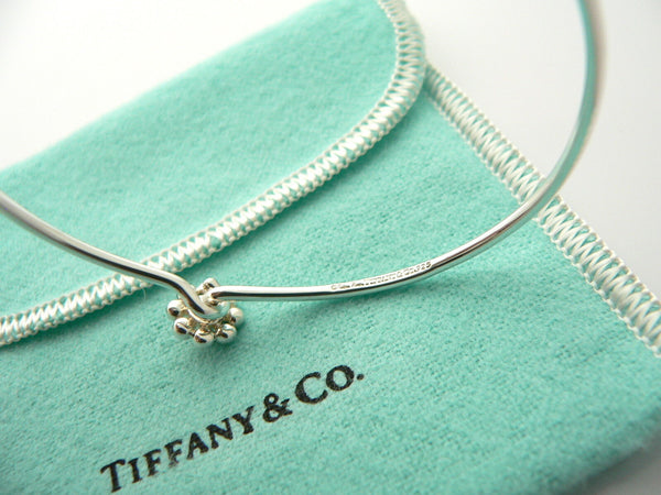 Tiffany & Co Silver 18K Gold Picasso Jolie Flower Bead Bracelet Bangle Gift Love