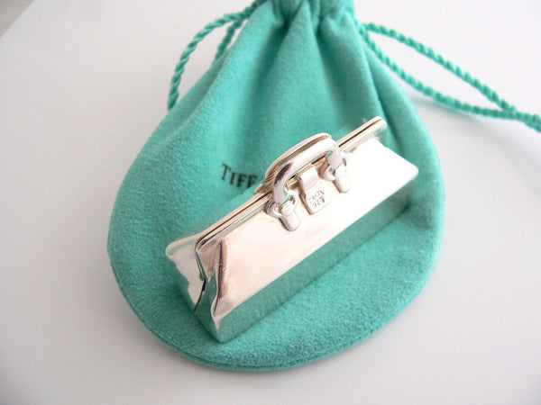 Tiffany & Co Doctor Medical Bag Pill Box Case Container Silver Love Gift Pouch