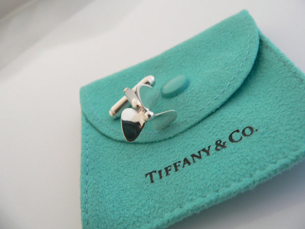 Tiffany & Co Propeller Cuff Link Boat Yacht Cufflink Gift Pouch Ocean Sea Lover