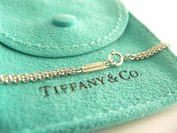 Tiffany & Co Silver Cross Circle Necklace Pendant Charm 18 Inch Gift Pouch Love