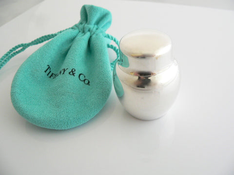 Tiffany & Co Silver Pill Box  Urn Jar Flower Vase Case Trinket Love Gift Pouch