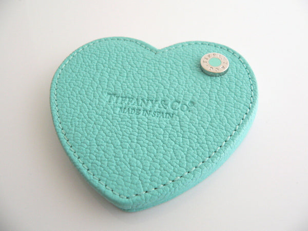 Tiffany & Co Mirror Blue Leather Purse Heart Purse Mirror Beauty Love Gift Cool