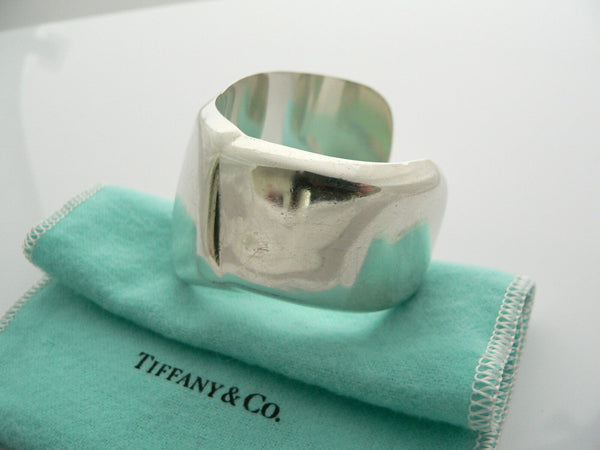 Tiffany & Co Silver Knot Ribbon Bow Cuff Bangle Bracelet 1978 Rare Gift Pouch