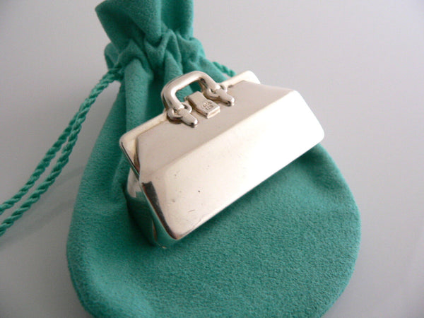 Tiffany & Co Doctor Medical Bag Pill Box Case Container Silver Love Gift Pouch