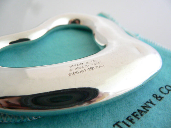 Tiffany & Co Silver Peretti Heart Rattle Teether Rare Heirloom Baby Gift Pouch