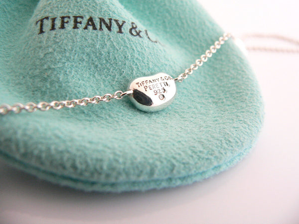 Tiffany & Co Silver Peretti 3 Three Bean Necklace Pendant Chain Charm I Love You