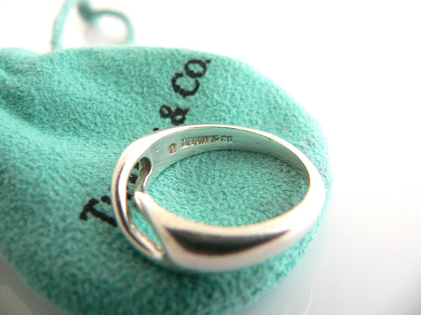 Tiffany & Co Silver Infinity Love Knot Ring Band Sz 5.5 Gift Pouch