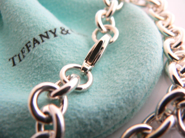 Tiffany & Co Heart Bracelet Love Padlock Red Charm Bangle Gift Pouch Hug Kisses