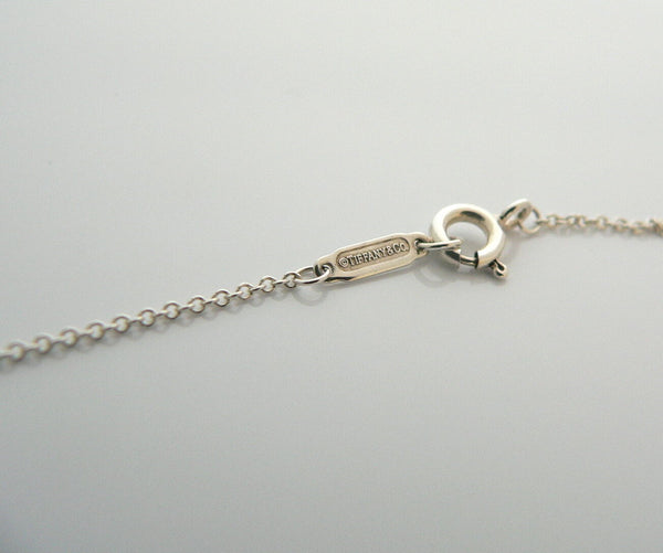 Tiffany Co Silver Return to Tiffany Heart Key Necklace Pendant 20 Inch Chain Gift