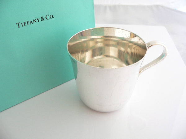 Tiffany & Co Baby Cup Sterling Baby Shower Christening Hierloom Gift Bag Present