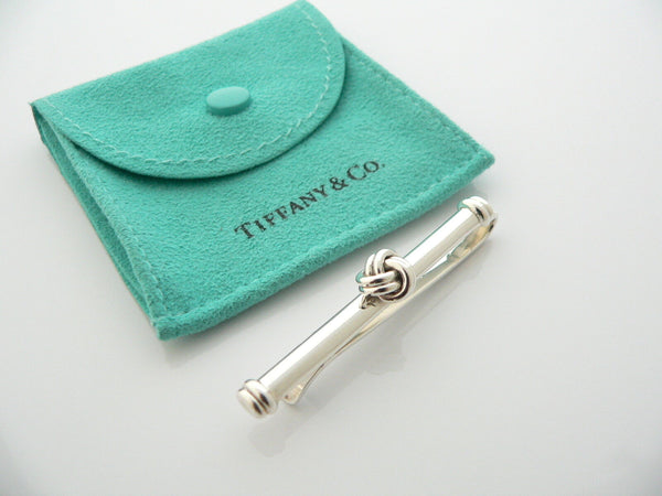Tiffany & Co Silver Love Knot Tie Money Clip Rare Man Gift Love Pouch