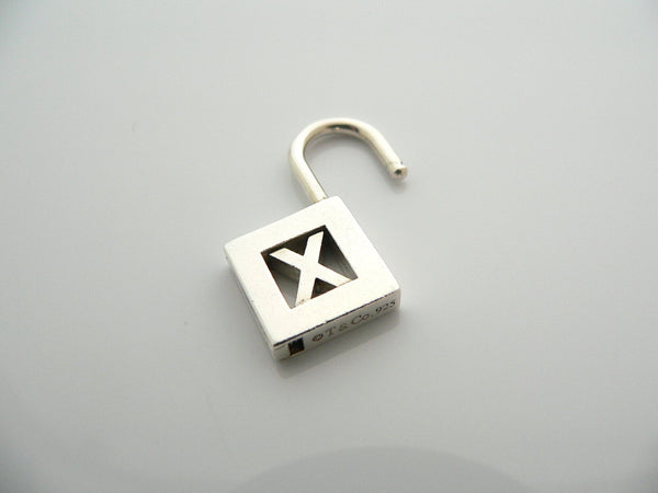 Tiffany & Co Alphabet X Pendant Personalized Padlock Charm 4 Necklace Bracelet