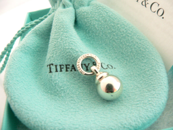 Tiffany & Co Silver Fascination Ball Bead Dangling Dangle Earrings Gift Pouch