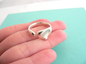 Tiffany & Co Silver Peretti Full Heart Ring Band Sz 6.75 Gift Love Statement