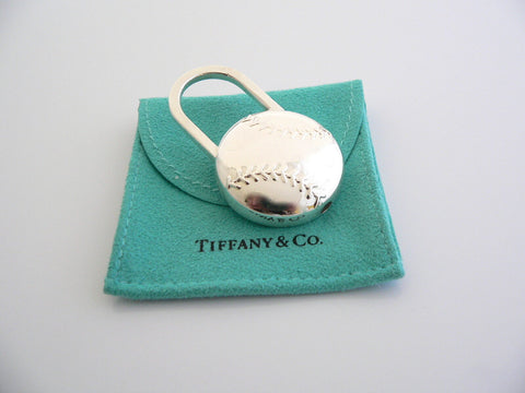 Tiffany & Co Baseball Key Ring Ball Sports Padlock Keychain Coach Gift Pouch Art