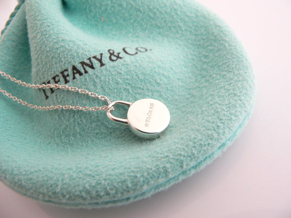Tiffany & Co Silver 1837 Diamond Necklace Pendant 18 Inch Longer Gift Love