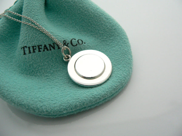 Tiffany & Co Round Necklace Pendant Double Circle Charm Chain Love Gift Pouch