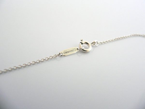 Tiffany & Co Silver Love Heart Necklace Pendant Charm Chain Gift Bead Beaded