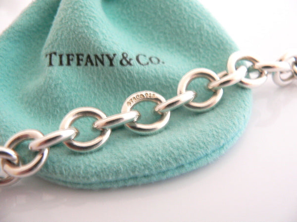 Tiffany & Co Silver HAPPY ANNIVERSARY Heart Charm Pendant Bracelet Gift Love