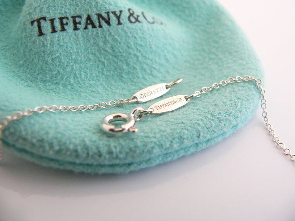 Tiffany & Co Silver Large Rock Crystal Open Heart Necklace Pendant Gift Pouch