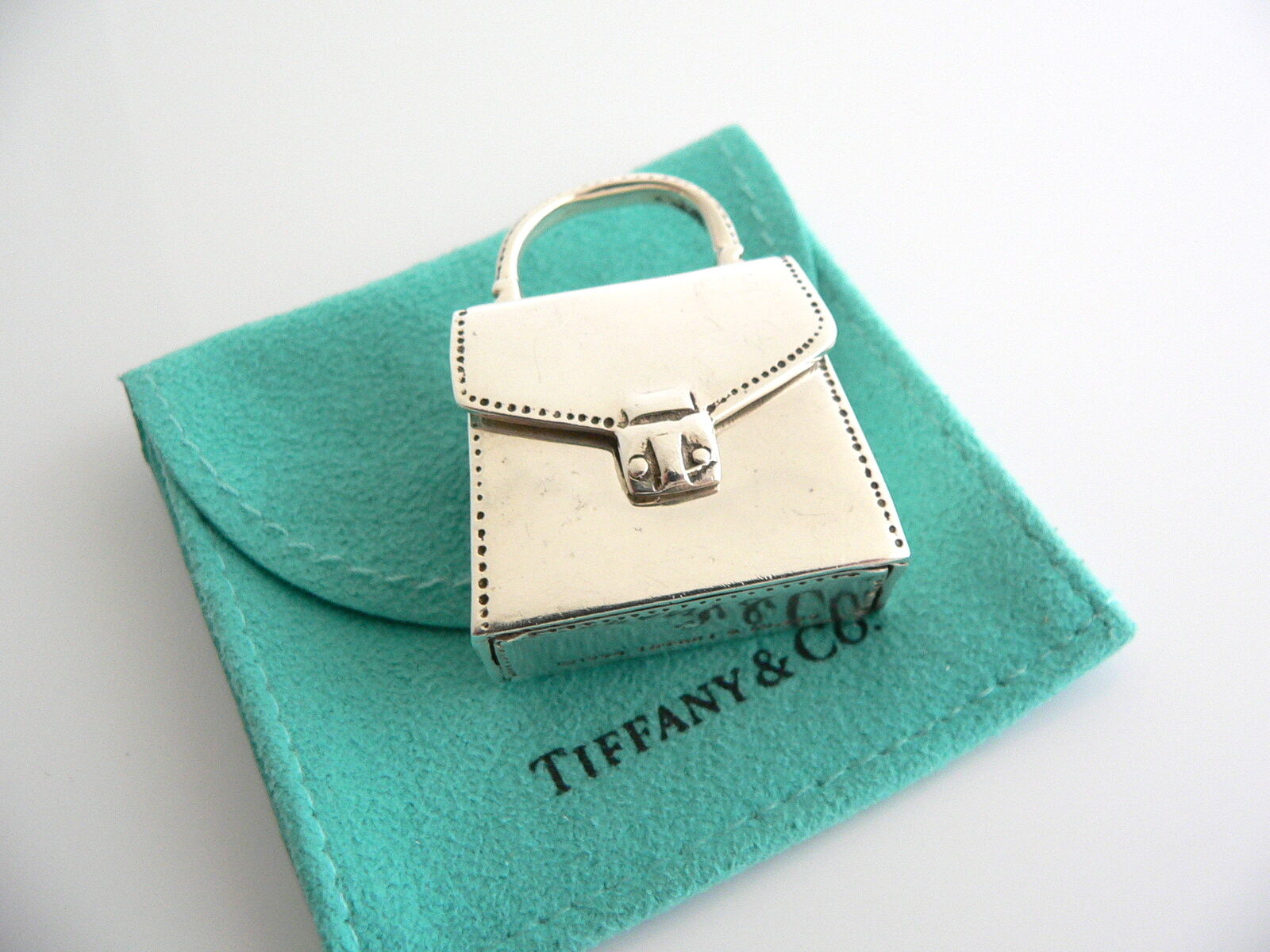 Tiffany & Co Silver Purse Handbag Pill Box Case Container Vintage Antique Gift