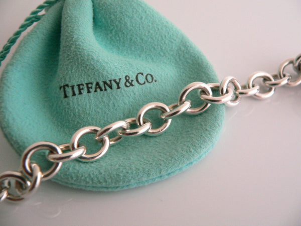 Tiffany & Co Silver I LOVE YOU Heart Padlock Bracelet Bangle Charm Gift Pouch