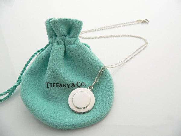 Tiffany & Co Round Necklace Pendant Double Circle Charm Chain Love Gift Pouch