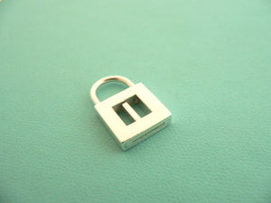 Tiffany & Co Silver Alphabet I Padlock Pendant Charm Rare Gift Love Rare Cool