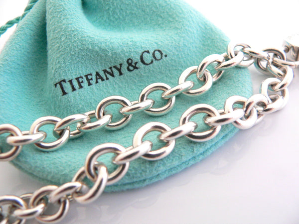 Tiffany & Co Heart Bracelet Love Padlock Red Charm Bangle Gift Pouch Hug Kisses