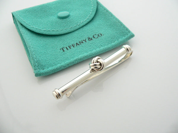 Tiffany & Co Silver Love Knot Tie Money Clip Rare Man Gift Love Pouch