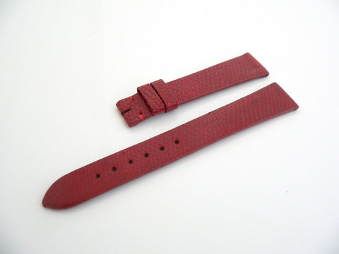 Tiffany & Co 15 MM Red Lizard Leather Textured Watch Strap Replacement Part