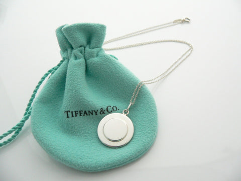 Tiffany & Co Round Necklace Pendant Double Circle Charm Chain Love Gift Pouch