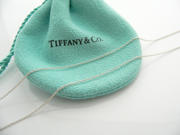 Tiffany & Co Silver Blue Enamel Shopping Bag Necklace Charm Pendant Gift Pouch
