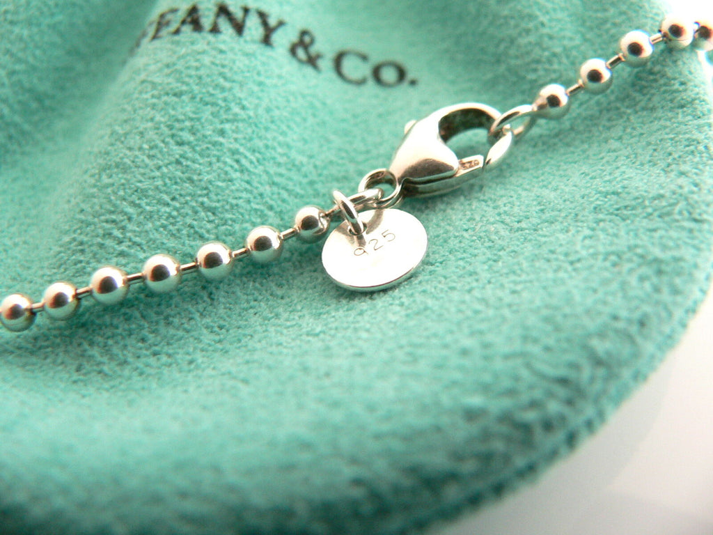 Tiffany & Co 18" Snuggle Bunny Rabbit Pendant Necklace Silver w/  Box Pouch