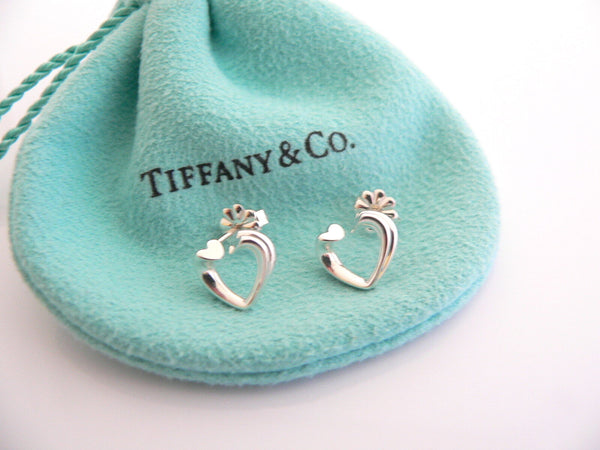 Tiffany & Co Silver Picasso Tenderness Heart Hearts Earrings Studs Gift Love