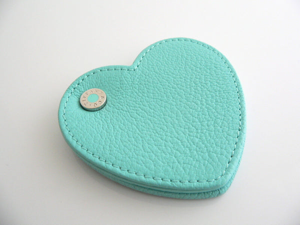 Tiffany & Co Mirror Blue Leather Purse Heart Purse Mirror Beauty Love Gift Cool