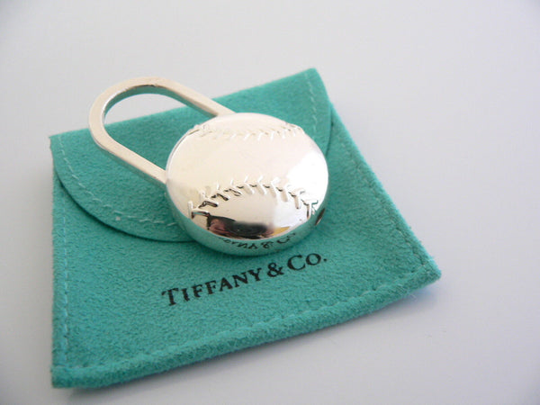 Tiffany & Co Baseball Key Ring Ball Sports Padlock Keychain Coach Gift Pouch Art