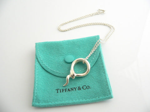 Tiffany & Co Snake Necklace Pendant Charm Chain Rare Gift Pouch Love Peretti