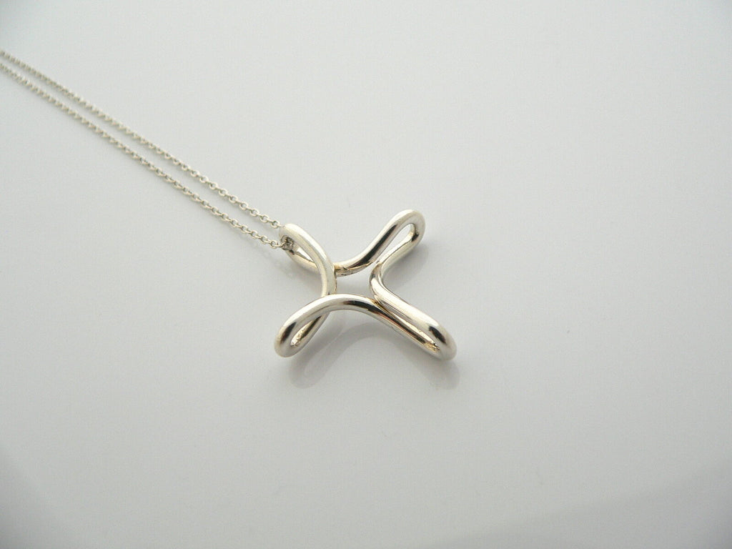 Tiffany silver cross and chain shop