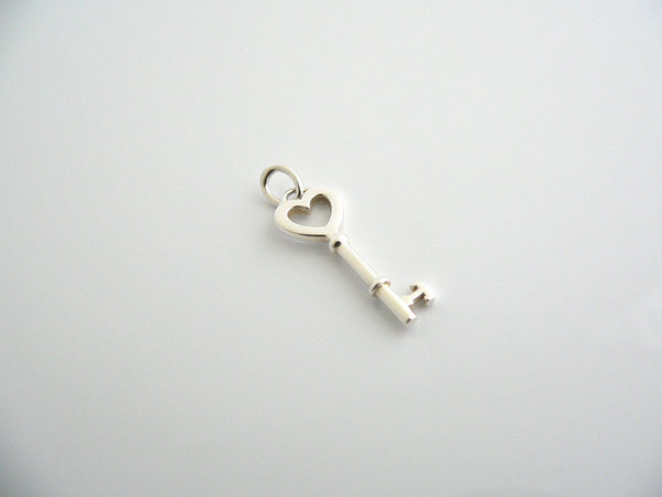 Tiffany & Co Silver Heart Key Pendant Charm for Necklace Bracelet Love Gift