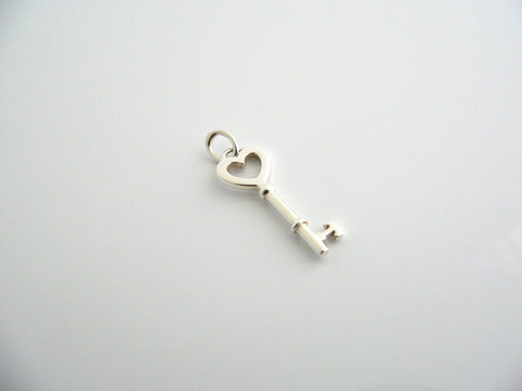 Tiffany & Co Silver Heart Key Pendant Charm for Necklace Bracelet Love Gift