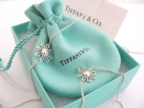 Tiffany & Co Daisy 5 Flower Necklace Garden Pendant Charm  Love Gift Pouch Art