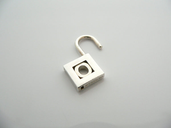 Tiffany & Co Silver Alphabet O Padlock Pendant Charm 4 Necklace Bracelet Gift